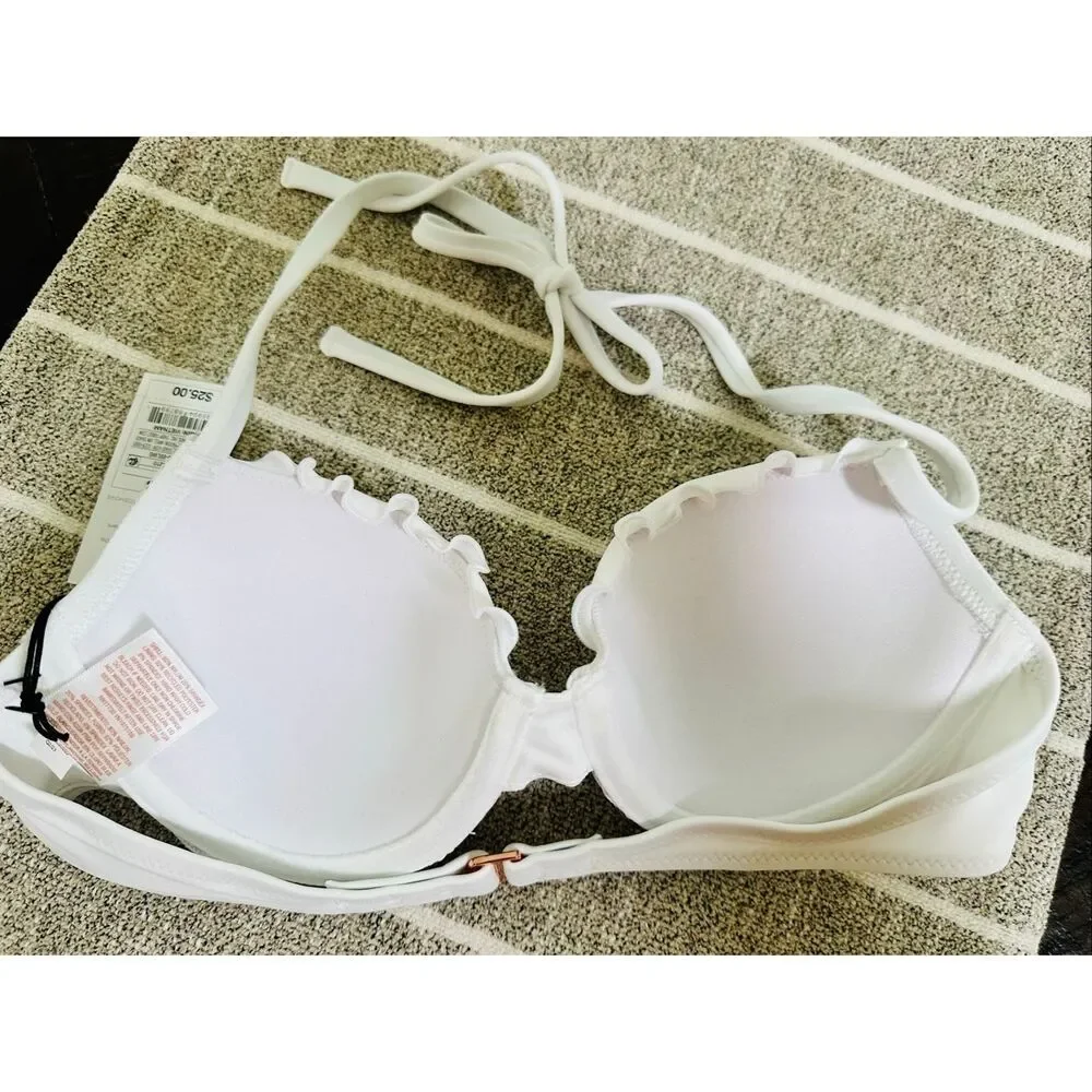 Shade & Shore Women’s Halter Push Up Bikini Top Size 32B New